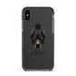 Beauceron Personalised Apple iPhone Xs Impact Case Black Edge on Black Phone