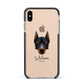 Beauceron Personalised Apple iPhone Xs Max Impact Case Black Edge on Gold Phone