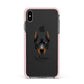 Beauceron Personalised Apple iPhone Xs Max Impact Case Pink Edge on Black Phone