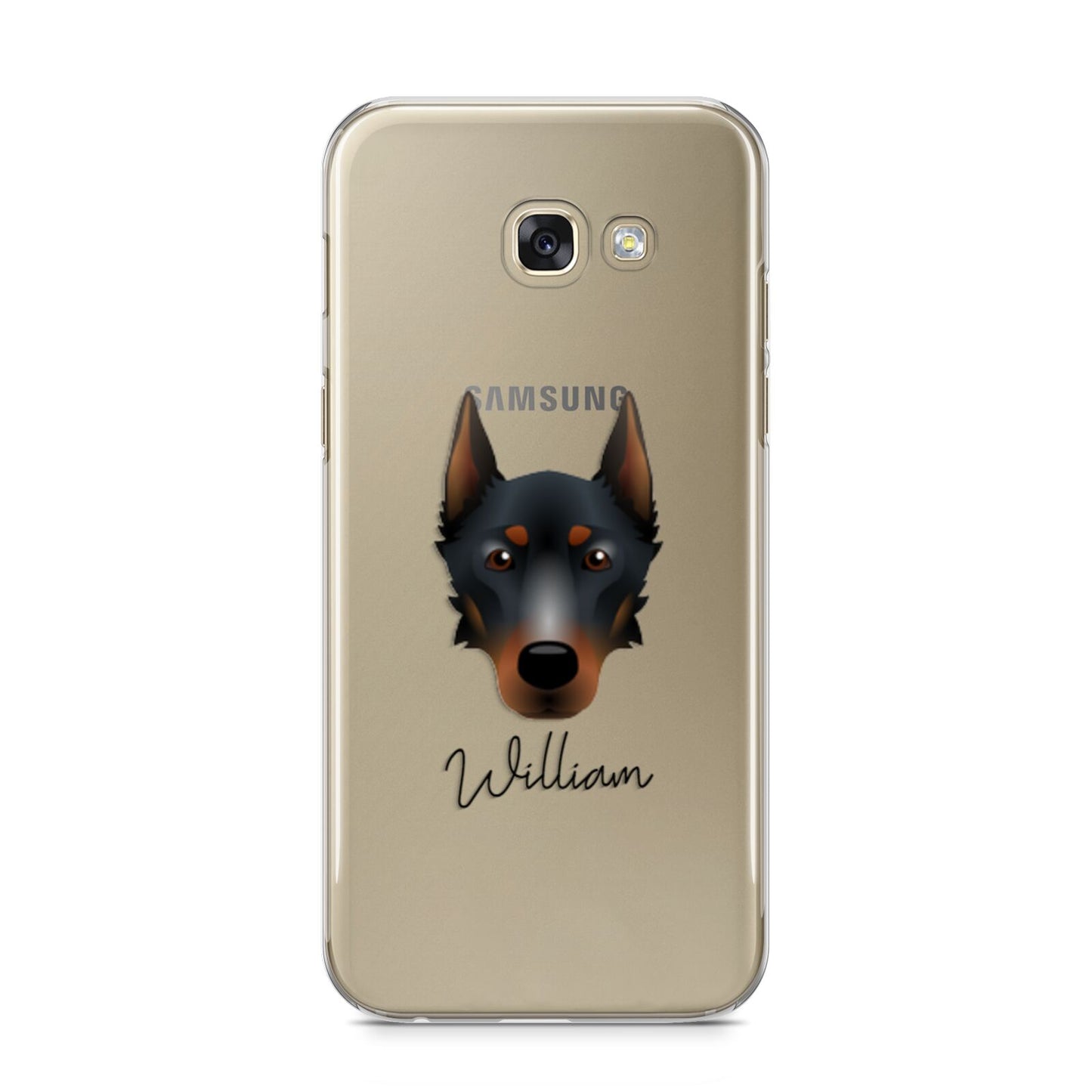 Beauceron Personalised Samsung Galaxy A5 2017 Case on gold phone