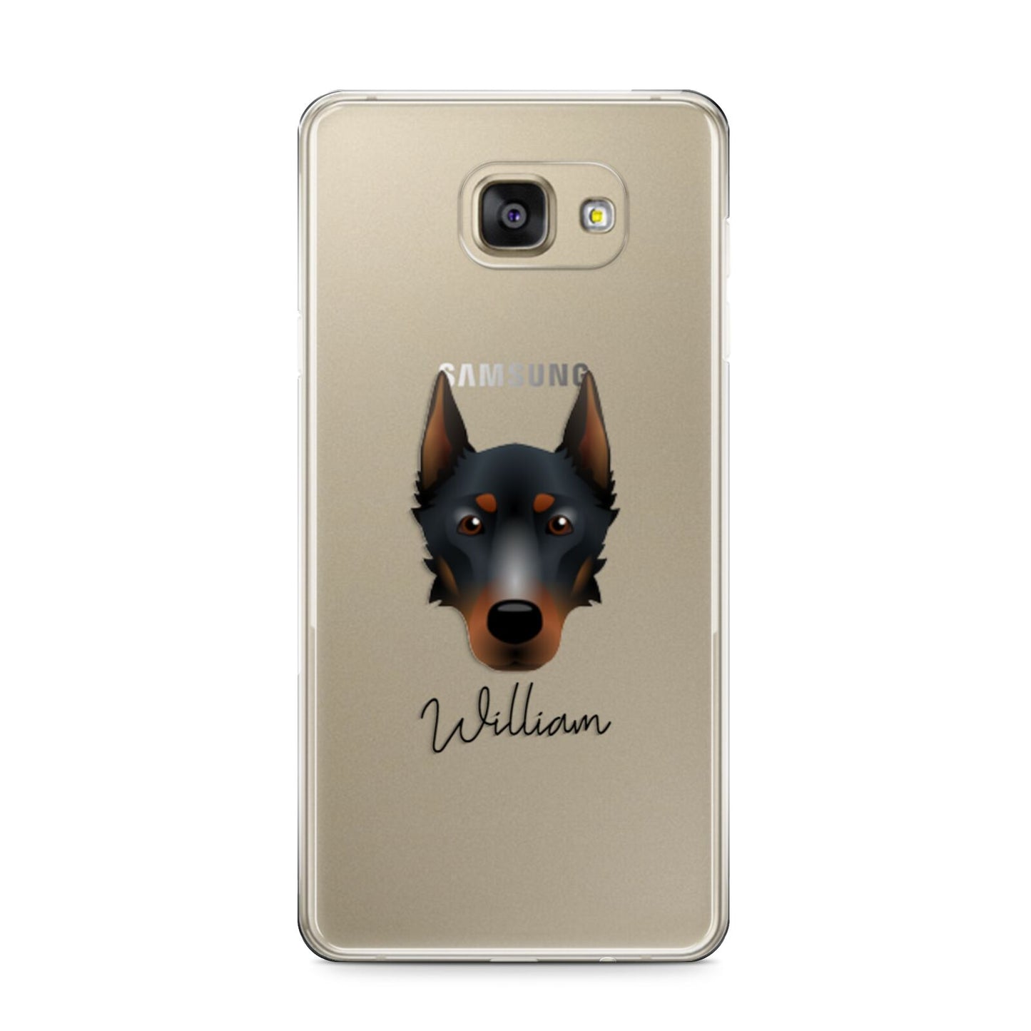 Beauceron Personalised Samsung Galaxy A9 2016 Case on gold phone