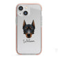 Beauceron Personalised iPhone 13 Mini TPU Impact Case with Pink Edges