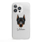 Beauceron Personalised iPhone 13 Pro Clear Bumper Case