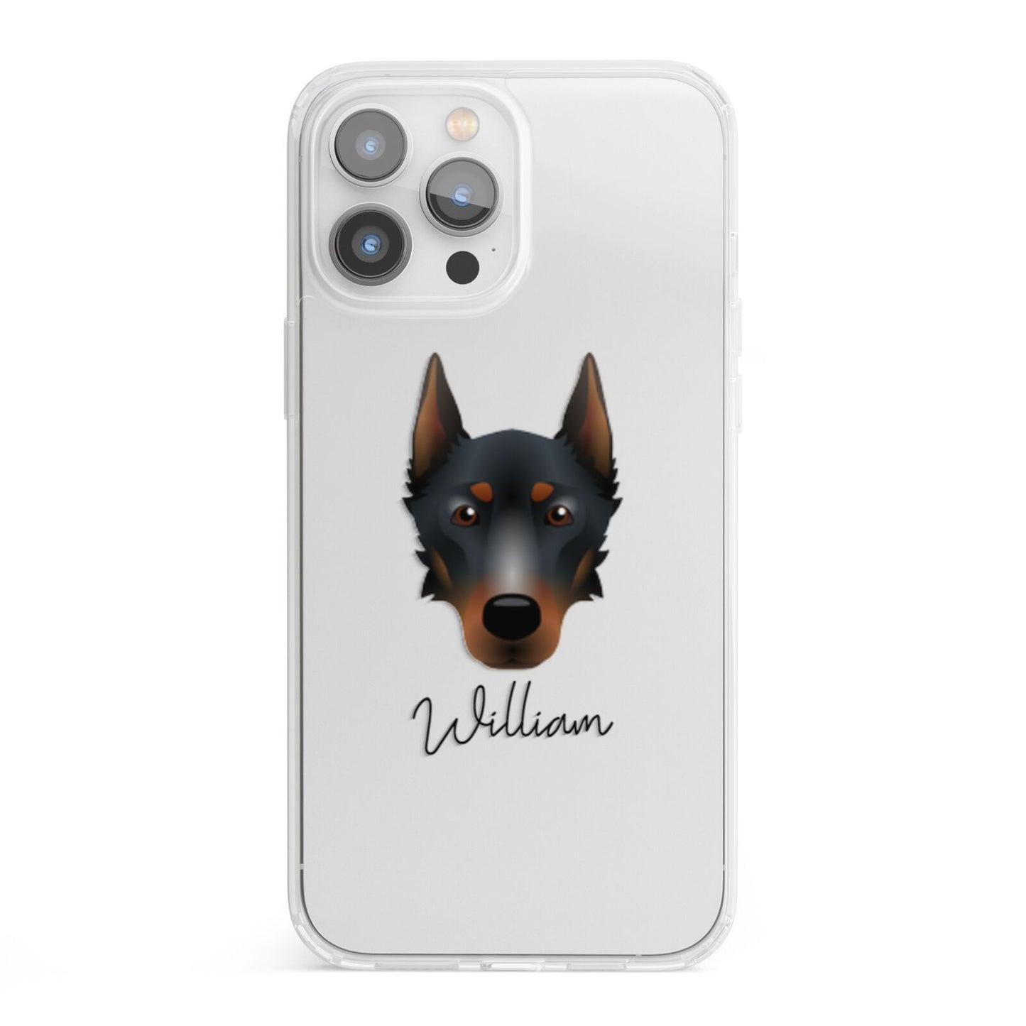 Beauceron Personalised iPhone 13 Pro Max Clear Bumper Case