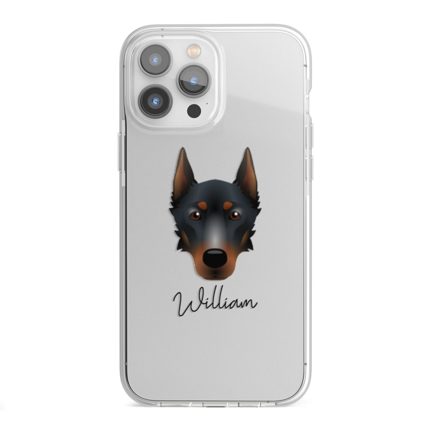 Beauceron Personalised iPhone 13 Pro Max TPU Impact Case with White Edges