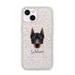 Beauceron Personalised iPhone 14 Glitter Tough Case Starlight