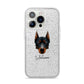 Beauceron Personalised iPhone 14 Pro Glitter Tough Case Silver