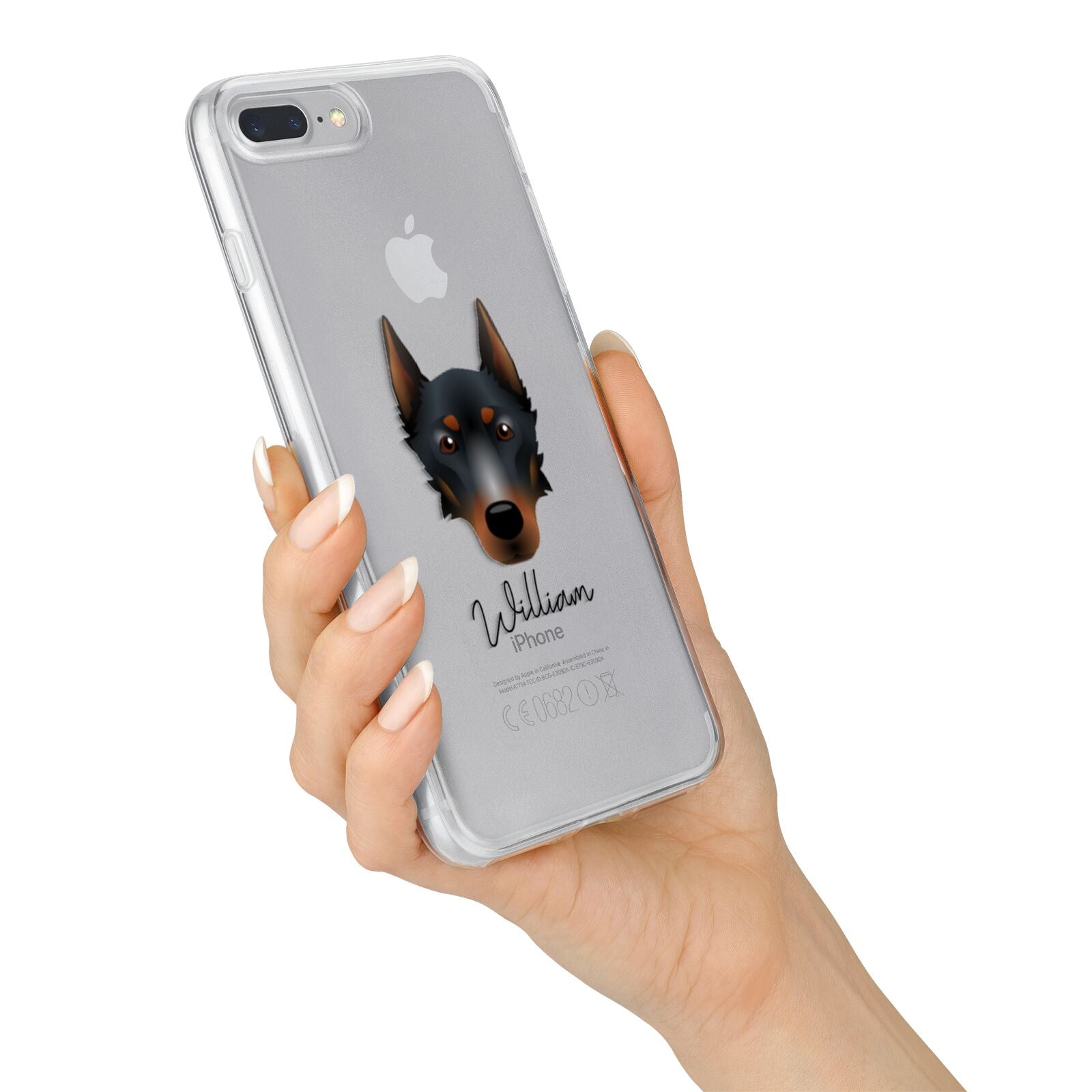 Beauceron Personalised iPhone 7 Plus Bumper Case on Silver iPhone Alternative Image