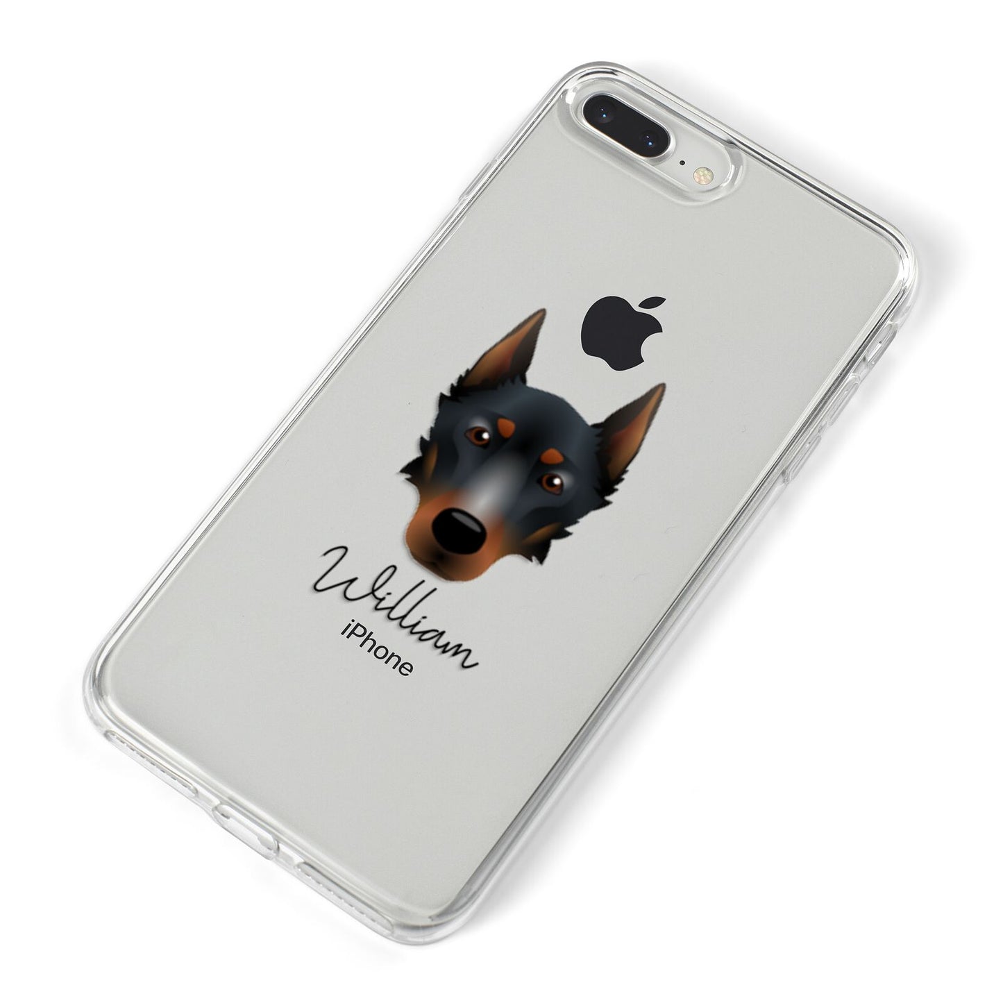 Beauceron Personalised iPhone 8 Plus Bumper Case on Silver iPhone Alternative Image