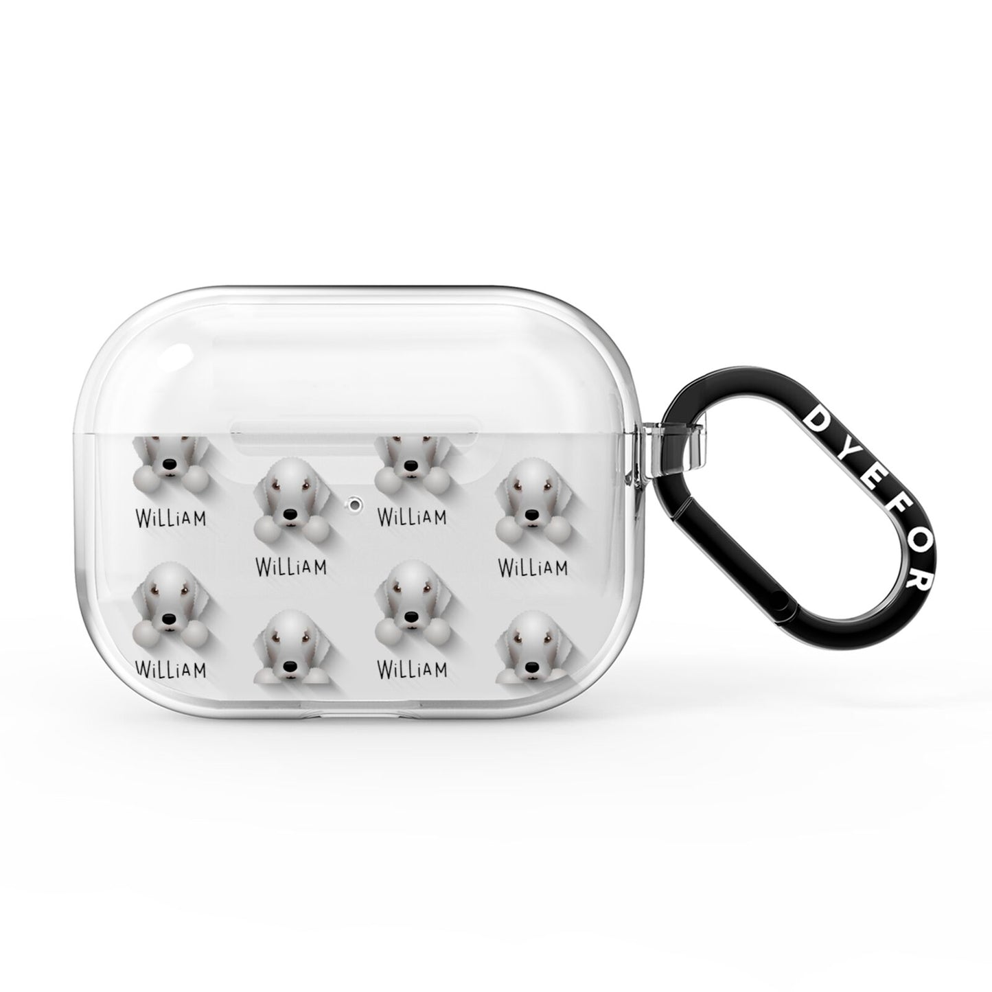 Bedlington Terrier Icon with Name AirPods Pro Clear Case