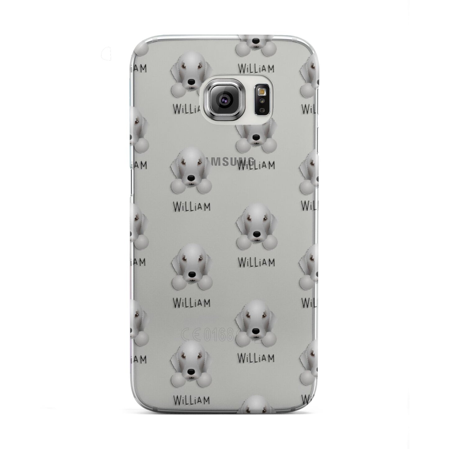 Bedlington Terrier Icon with Name Samsung Galaxy S6 Edge Case