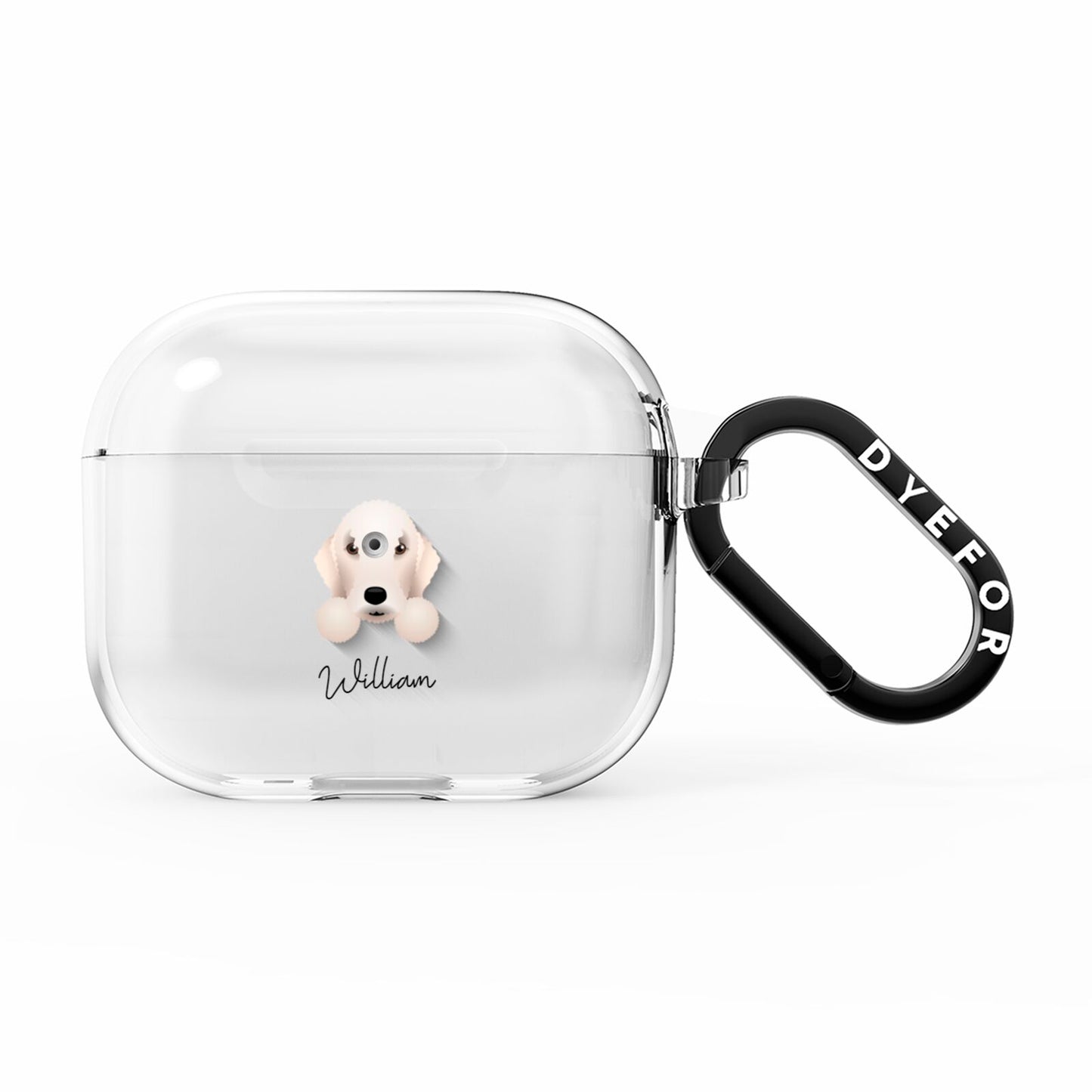 Bedlington Terrier Personalised AirPods Clear Case 3rd Gen