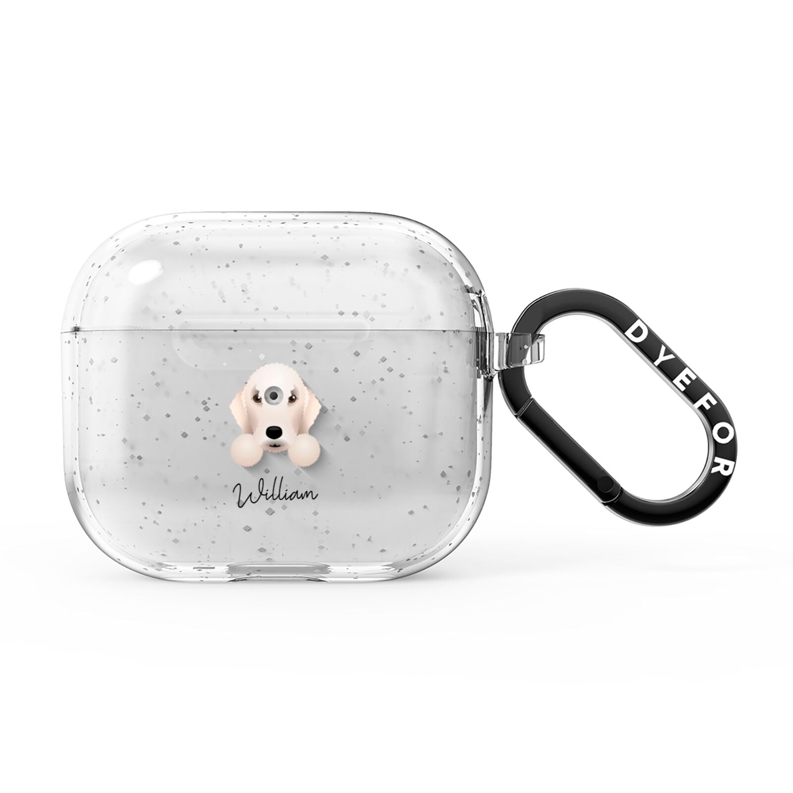 Bedlington Terrier Personalised AirPods Glitter Case 3rd Gen