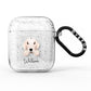 Bedlington Terrier Personalised AirPods Glitter Case