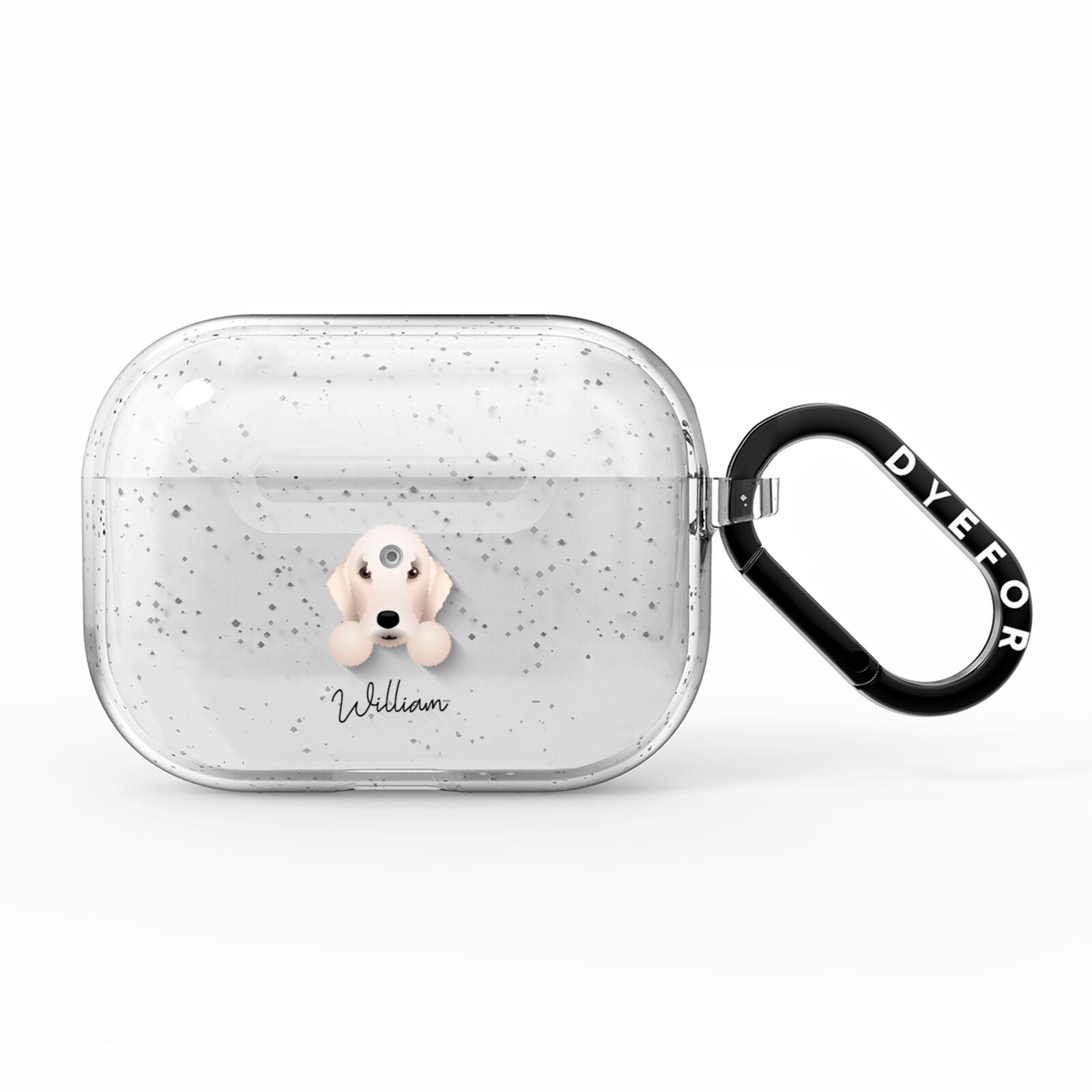 Bedlington Terrier Personalised AirPods Pro Glitter Case