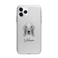 Bedlington Terrier Personalised Apple iPhone 11 Pro in Silver with Bumper Case