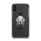 Bedlington Terrier Personalised Apple iPhone Xs Impact Case Black Edge on Black Phone