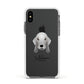 Bedlington Terrier Personalised Apple iPhone Xs Impact Case White Edge on Black Phone