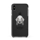 Bedlington Terrier Personalised Apple iPhone Xs Max Impact Case Black Edge on Black Phone