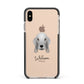 Bedlington Terrier Personalised Apple iPhone Xs Max Impact Case Black Edge on Gold Phone