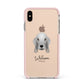 Bedlington Terrier Personalised Apple iPhone Xs Max Impact Case Pink Edge on Gold Phone