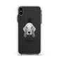 Bedlington Terrier Personalised Apple iPhone Xs Max Impact Case White Edge on Black Phone
