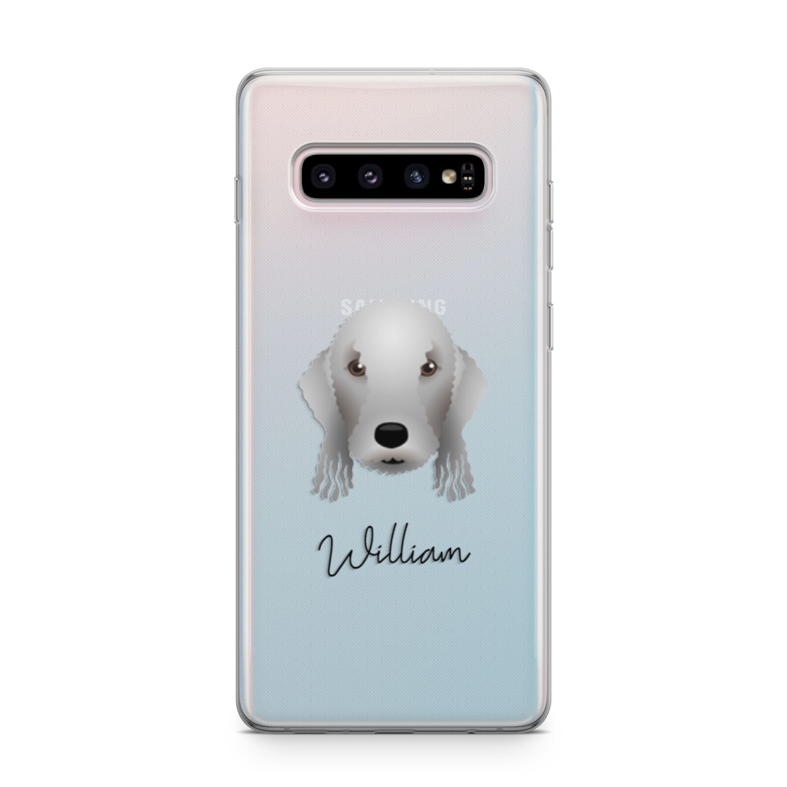 Bedlington Terrier Personalised Samsung Galaxy S10 Plus Case