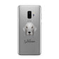 Bedlington Terrier Personalised Samsung Galaxy S9 Plus Case on Silver phone