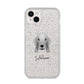 Bedlington Terrier Personalised iPhone 14 Plus Glitter Tough Case Starlight