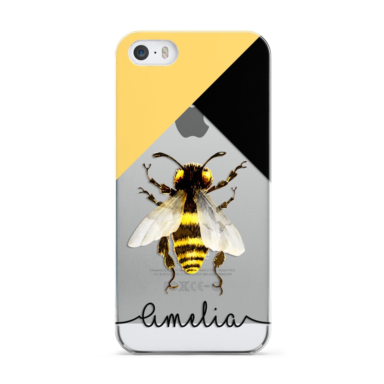 Bee Asymmetrical Background and Name Apple iPhone 5 Case