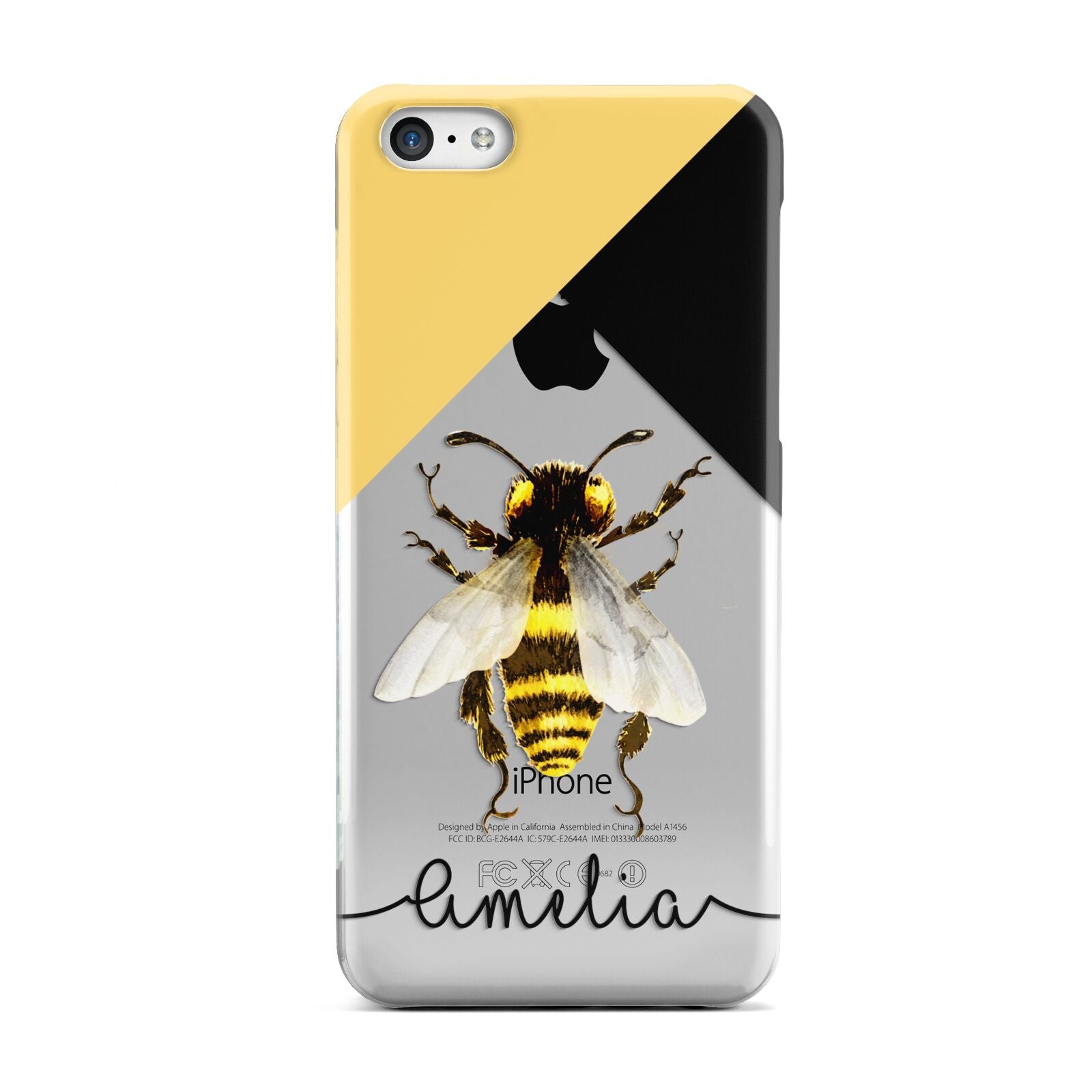 Bee Asymmetrical Background and Name Apple iPhone 5c Case