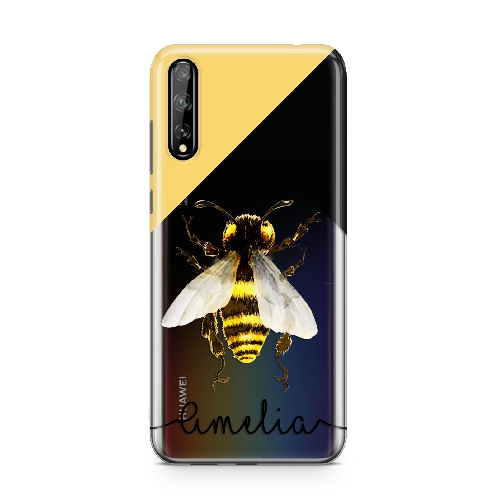 Bee Asymmetrical Background and Name Huawei Enjoy 10s Phone Case