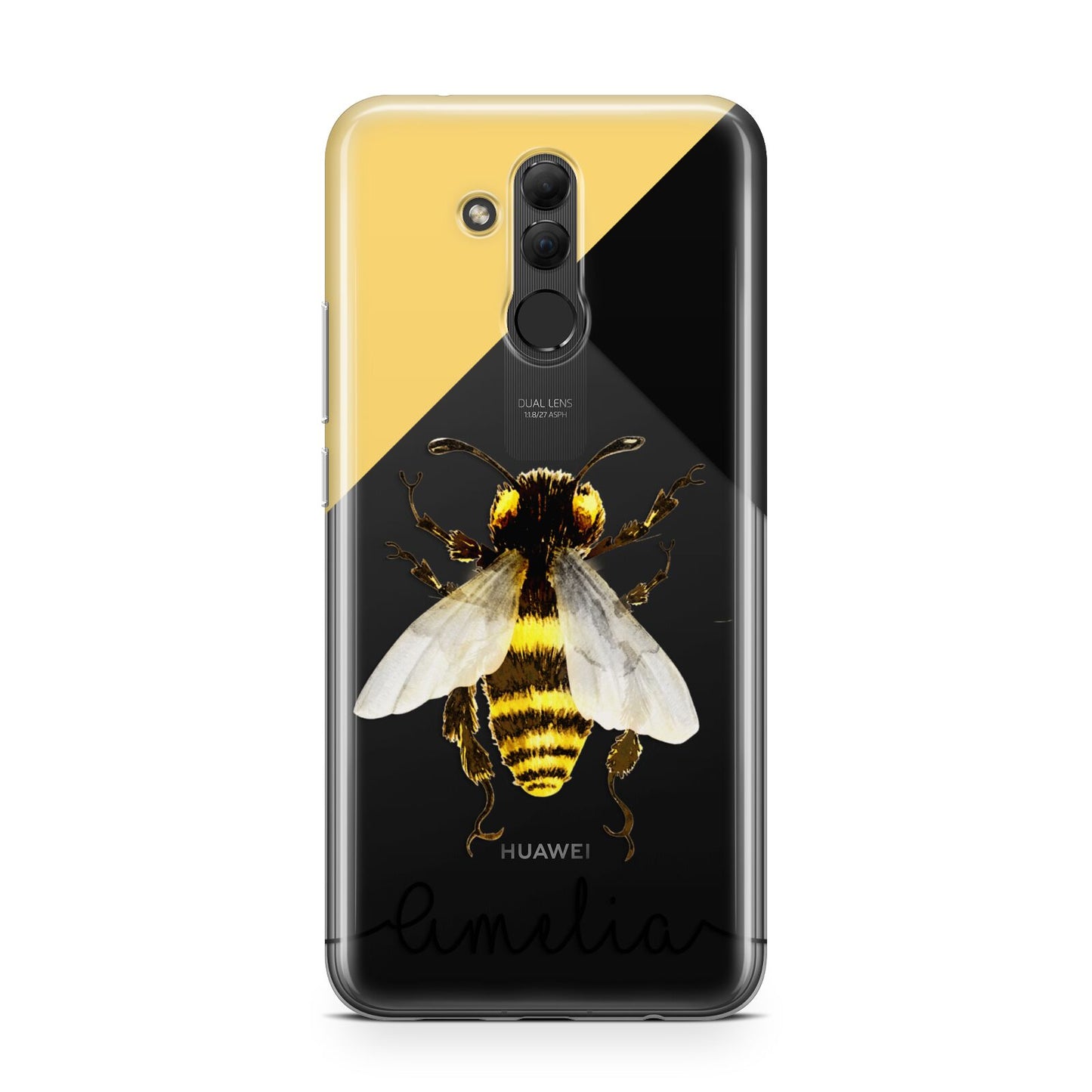 Bee Asymmetrical Background and Name Huawei Mate 20 Lite