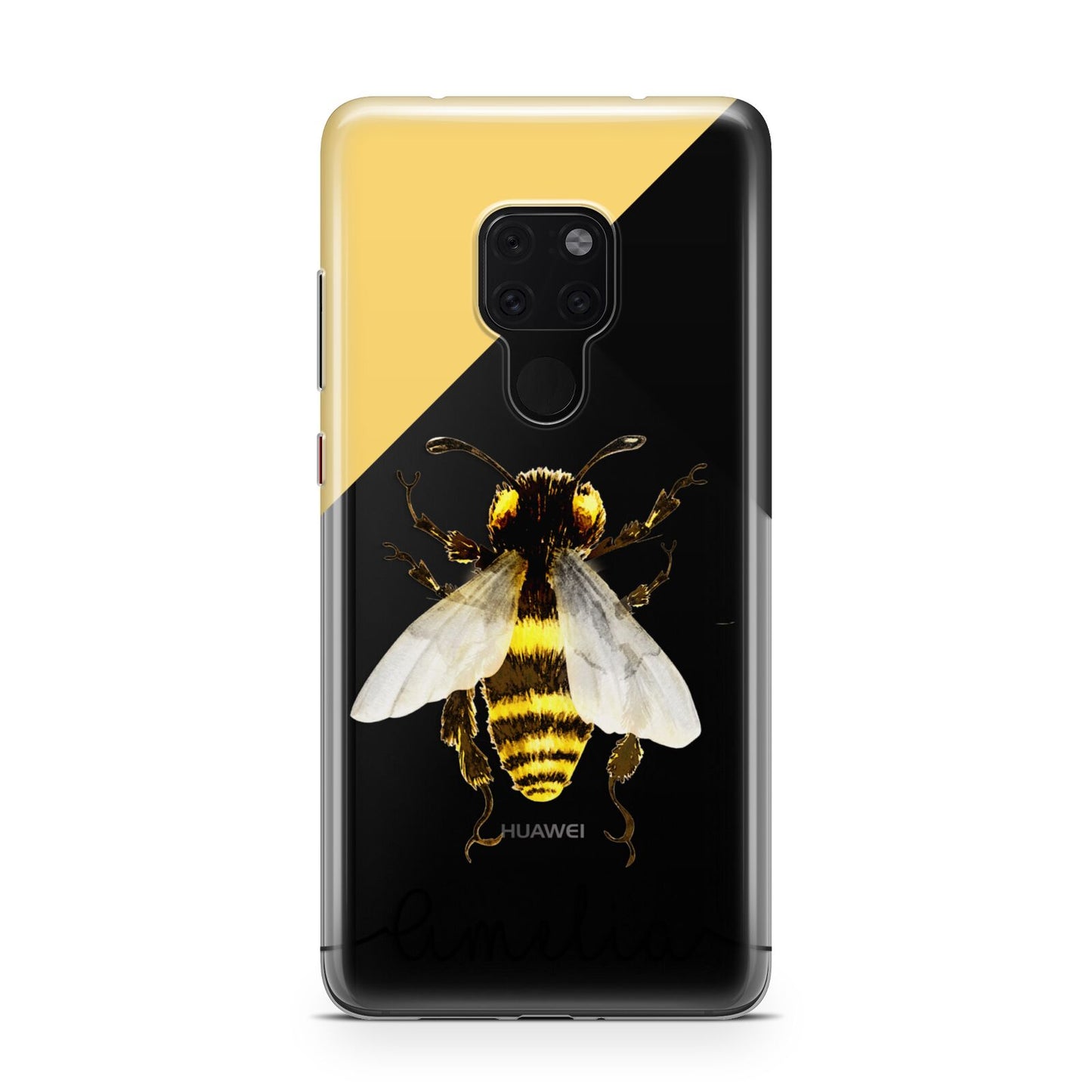 Bee Asymmetrical Background and Name Huawei Mate 20 Phone Case