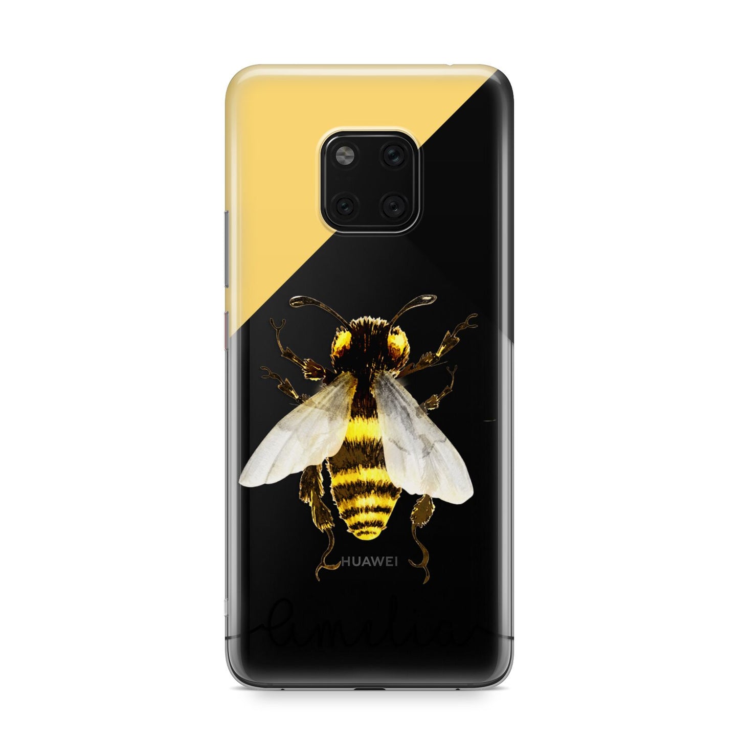 Bee Asymmetrical Background and Name Huawei Mate 20 Pro Phone Case