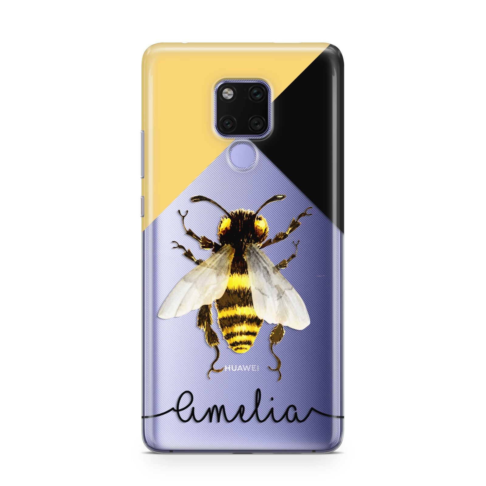 Bee Asymmetrical Background and Name Huawei Mate 20X Phone Case