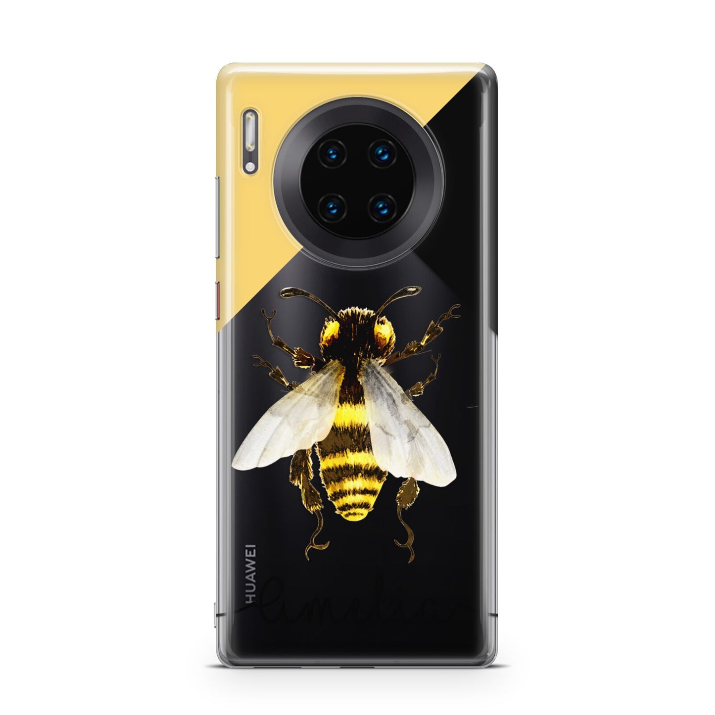 Bee Asymmetrical Background and Name Huawei Mate 30 Pro Phone Case