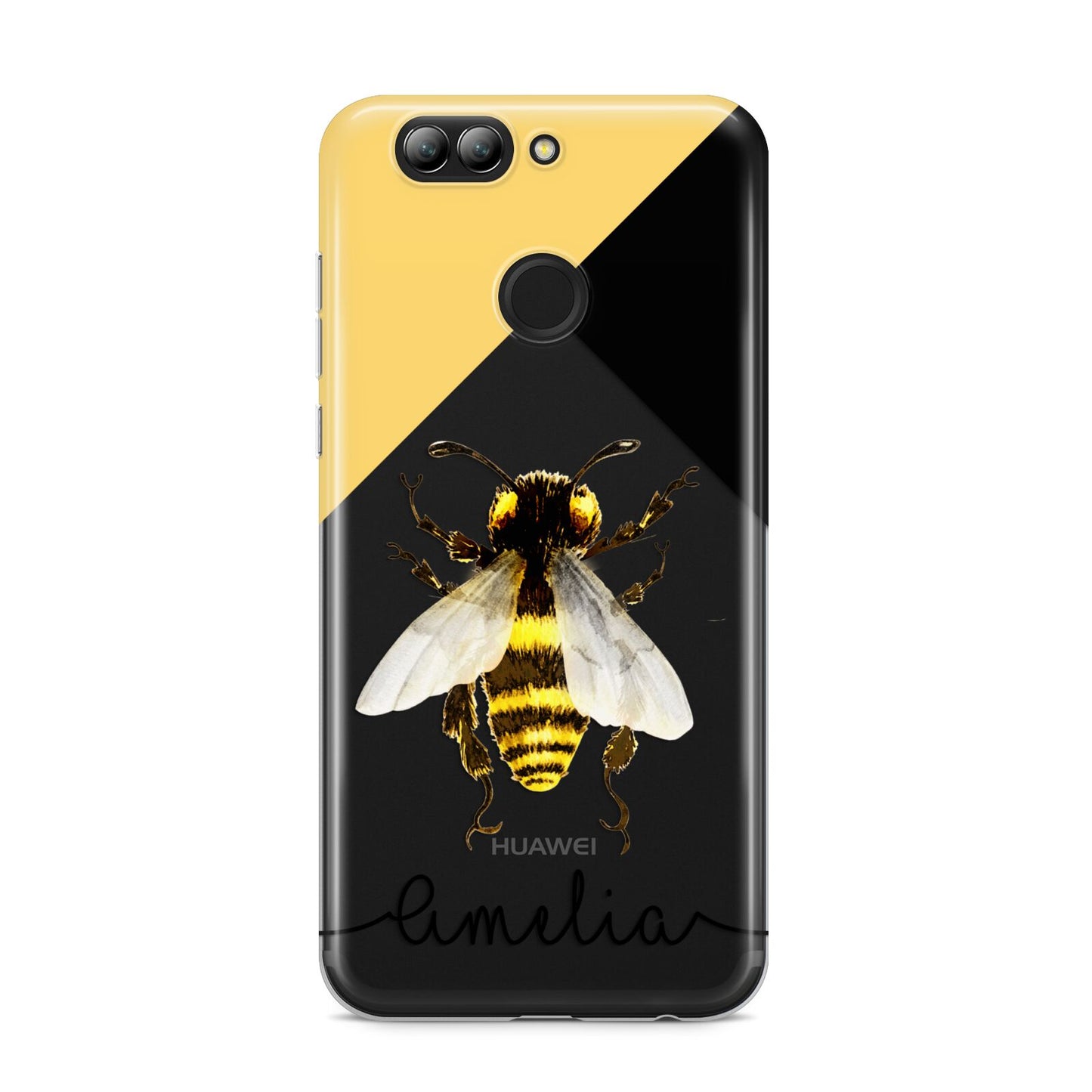 Bee Asymmetrical Background and Name Huawei Nova 2s Phone Case