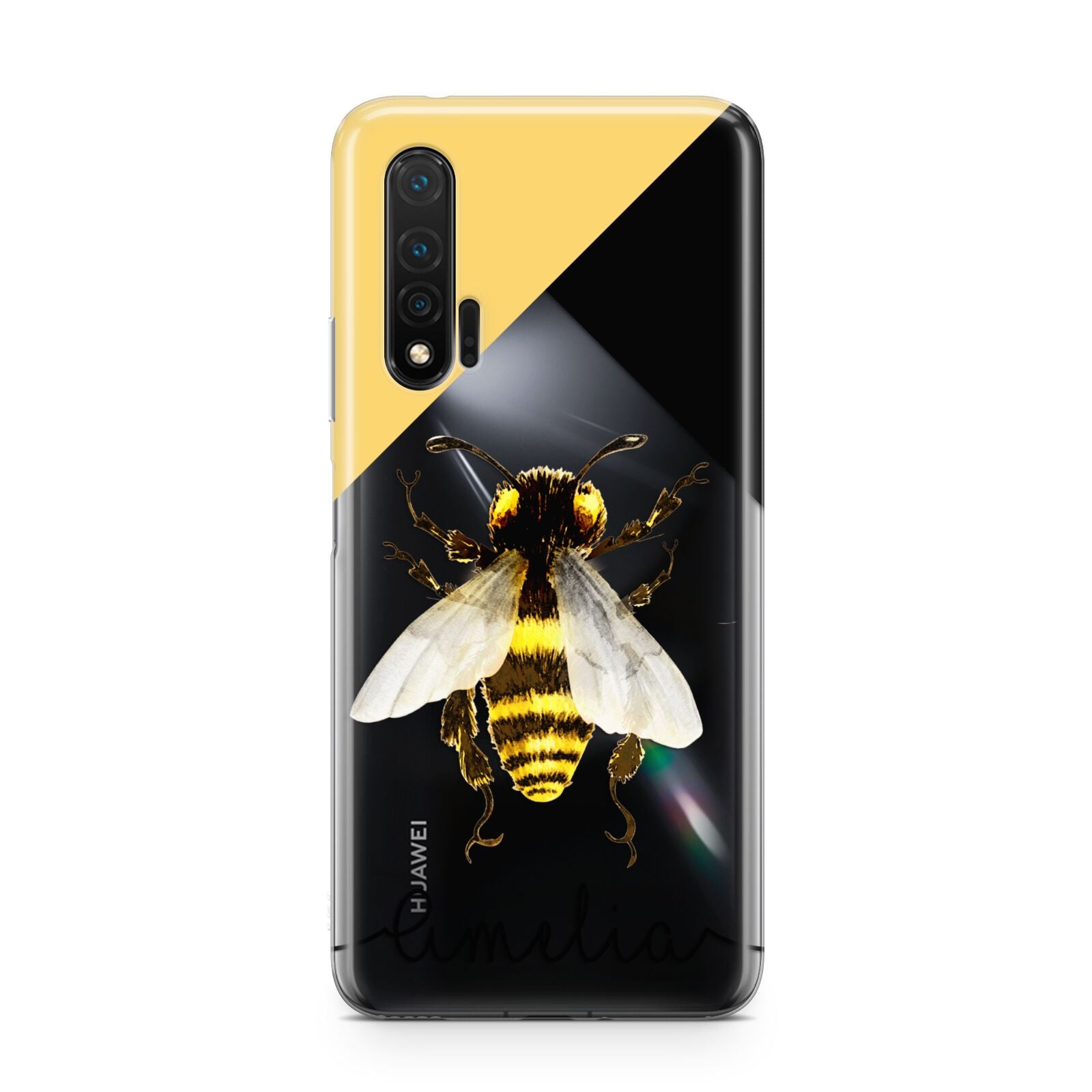 Bee Asymmetrical Background and Name Huawei Nova 6 Phone Case