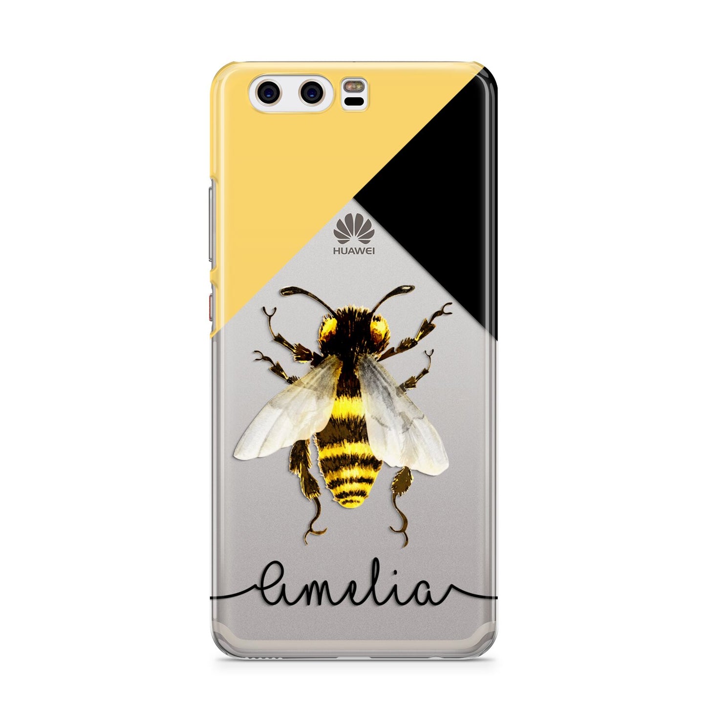 Bee Asymmetrical Background and Name Huawei P10 Phone Case