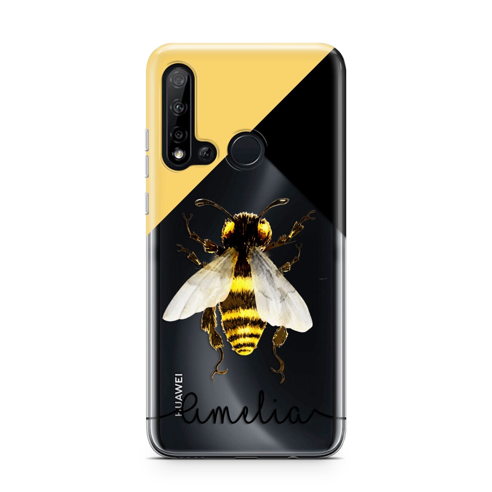 Bee Asymmetrical Background and Name Huawei P20 Lite 5G Phone Case