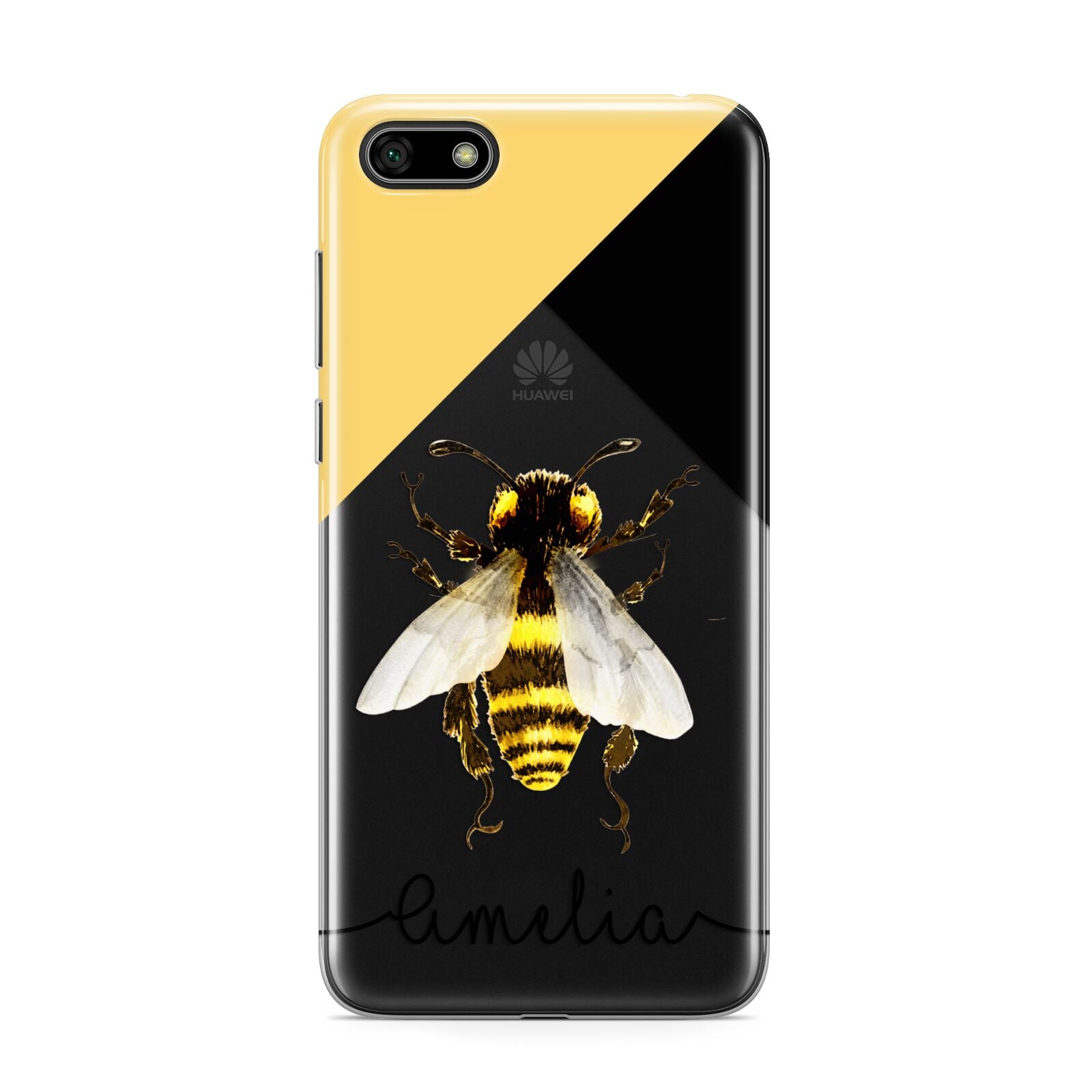 Bee Asymmetrical Background and Name Huawei Y5 Prime 2018 Phone Case