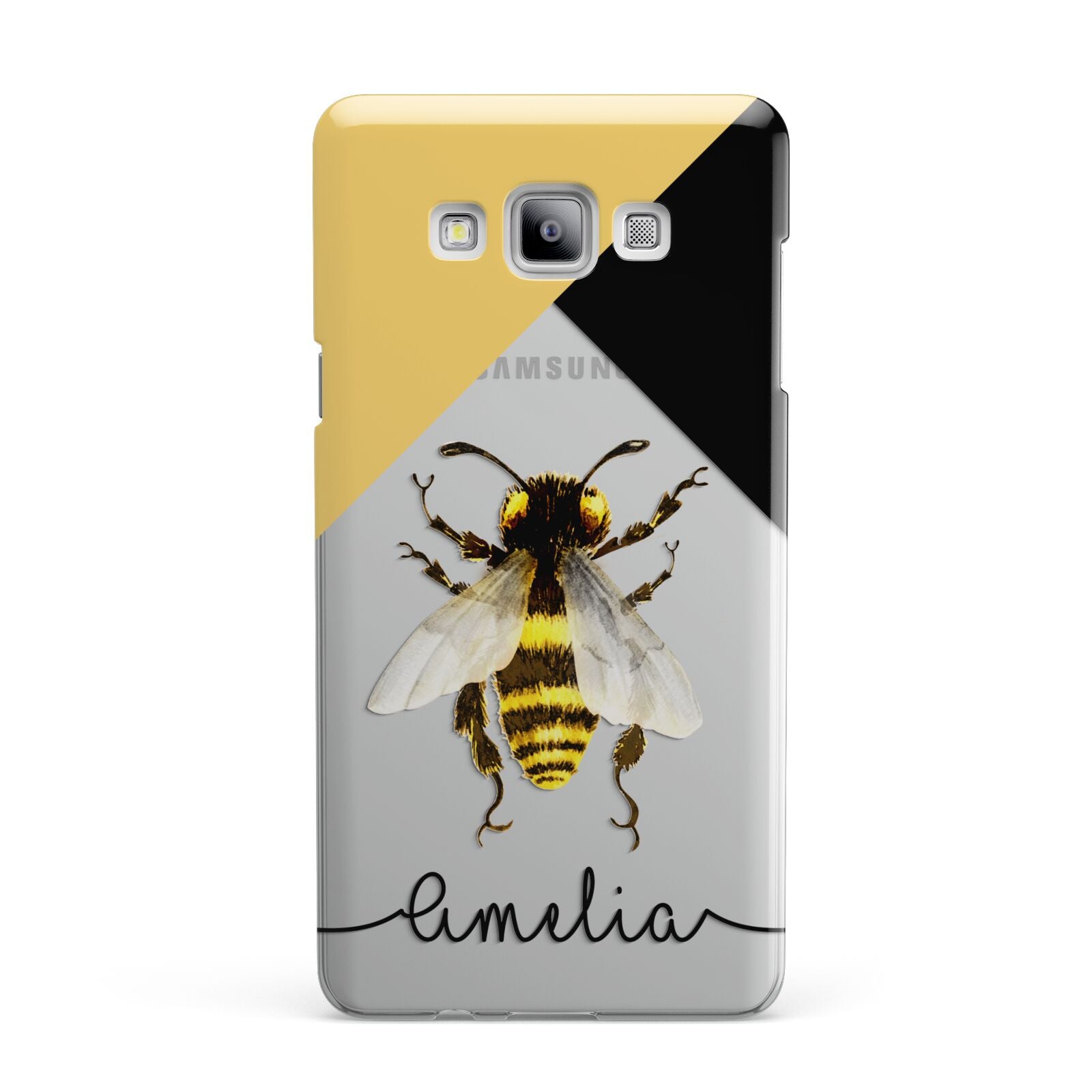 Bee Asymmetrical Background and Name Samsung Galaxy A7 2015 Case