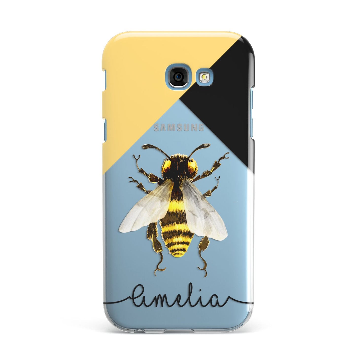 Bee Asymmetrical Background and Name Samsung Galaxy A7 2017 Case