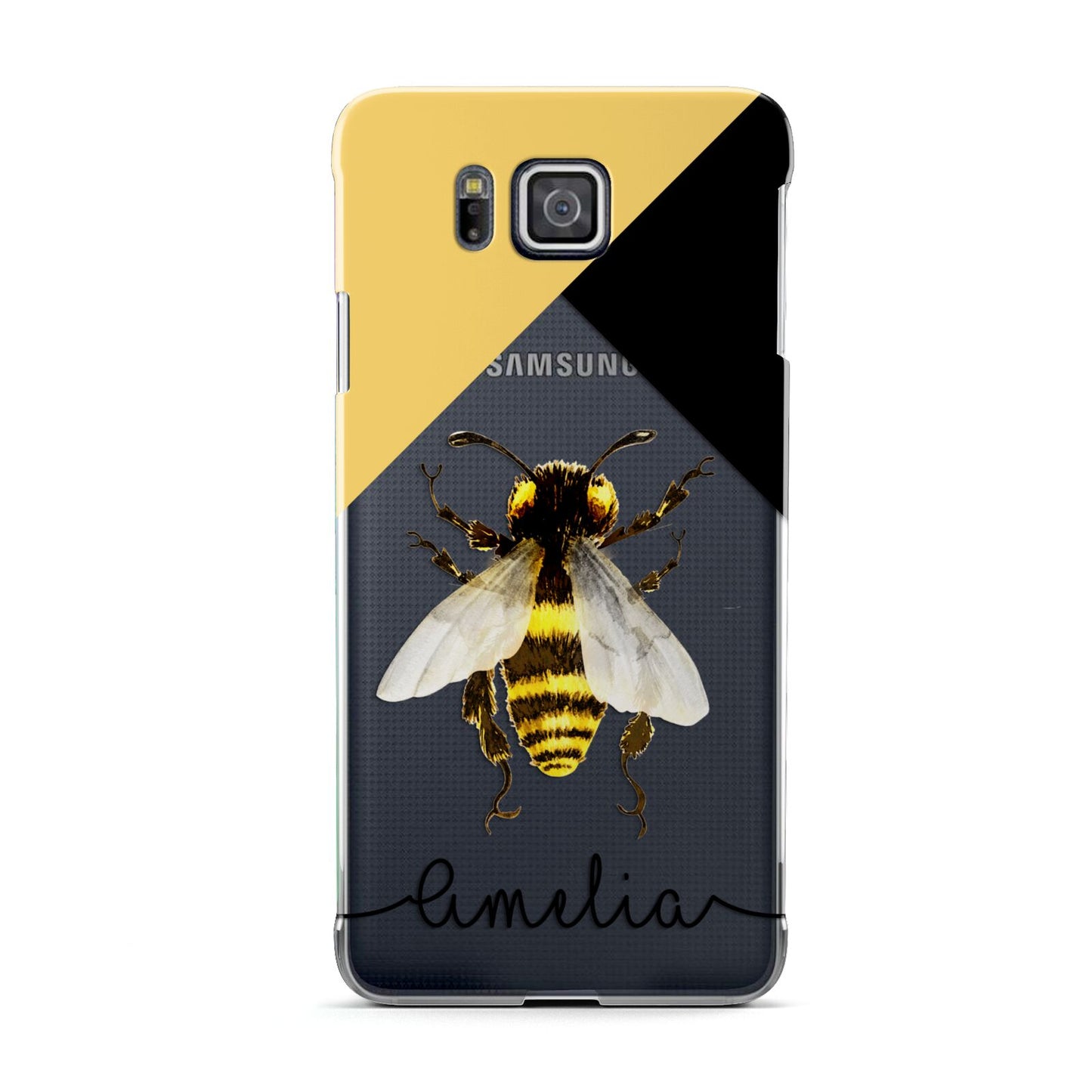 Bee Asymmetrical Background and Name Samsung Galaxy Alpha Case