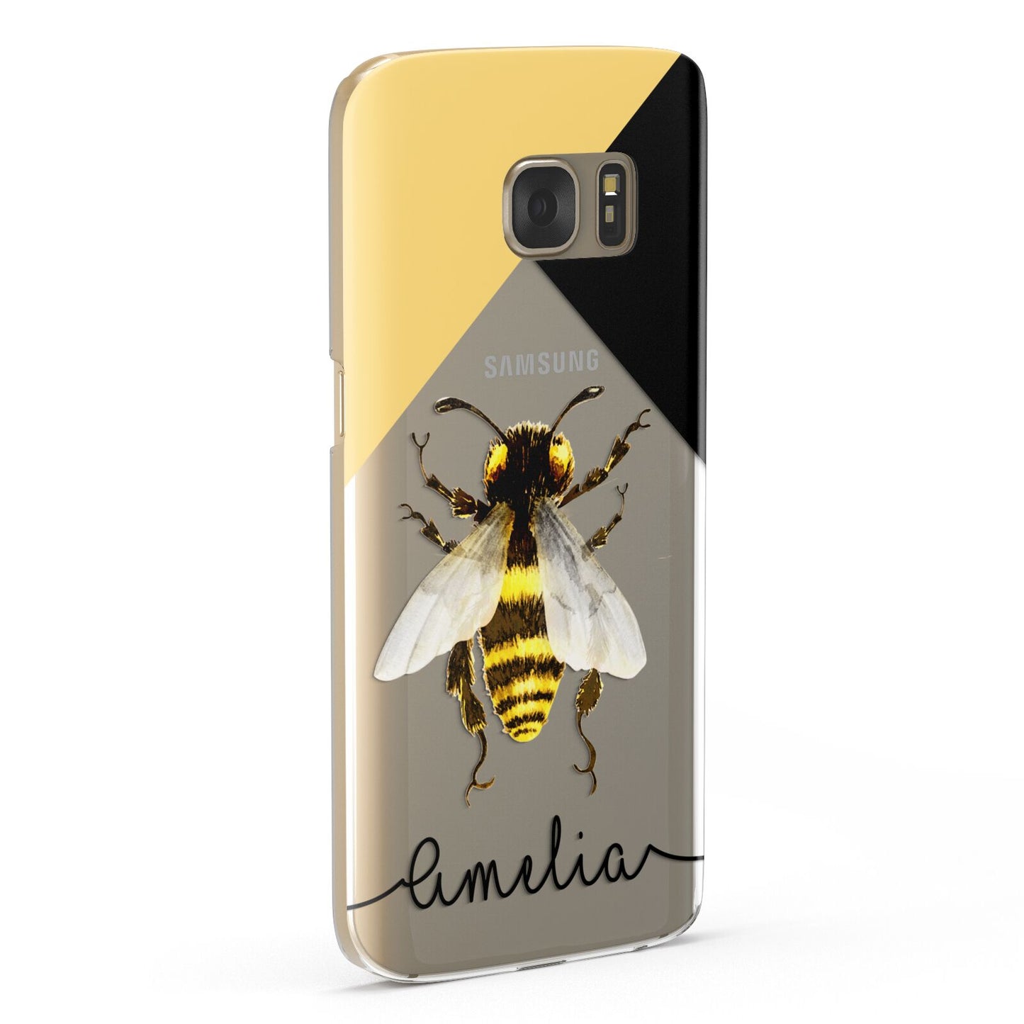 Bee Asymmetrical Background and Name Samsung Galaxy Case Fourty Five Degrees