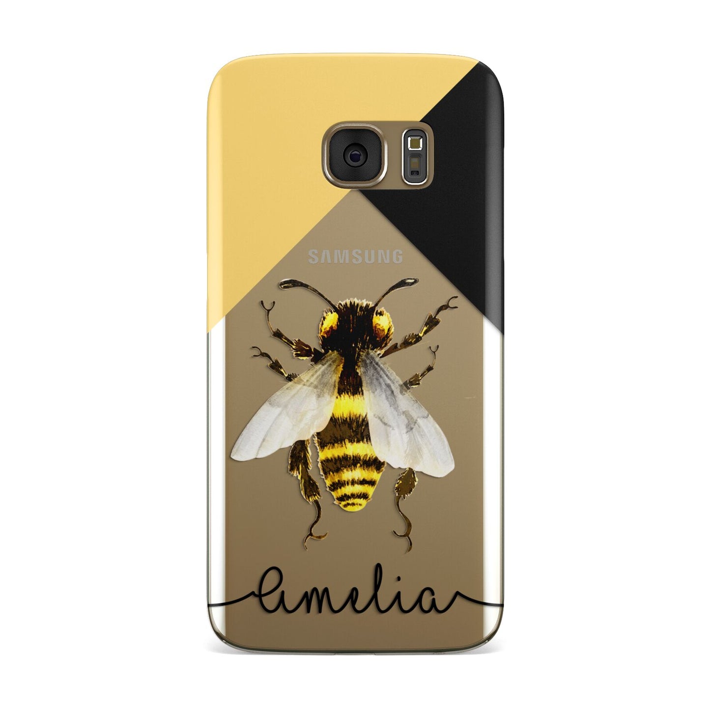 Bee Asymmetrical Background and Name Samsung Galaxy Case