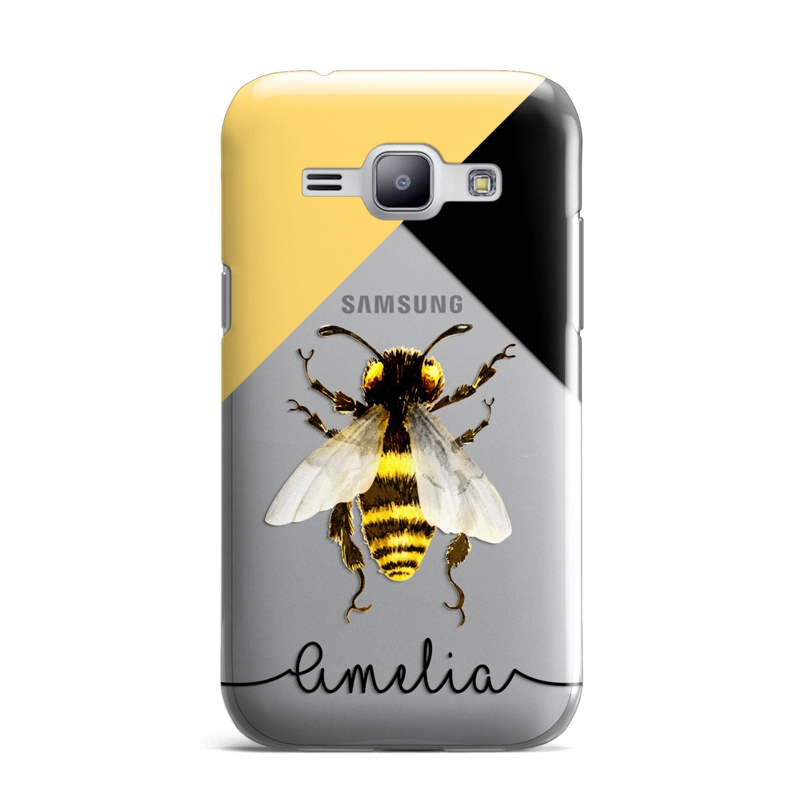 Bee Asymmetrical Background and Name Samsung Galaxy J1 2015 Case