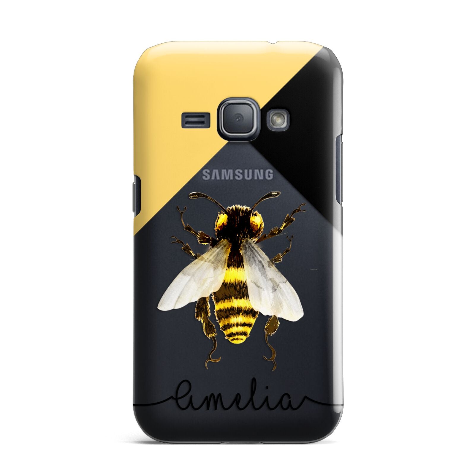 Bee Asymmetrical Background and Name Samsung Galaxy J1 2016 Case