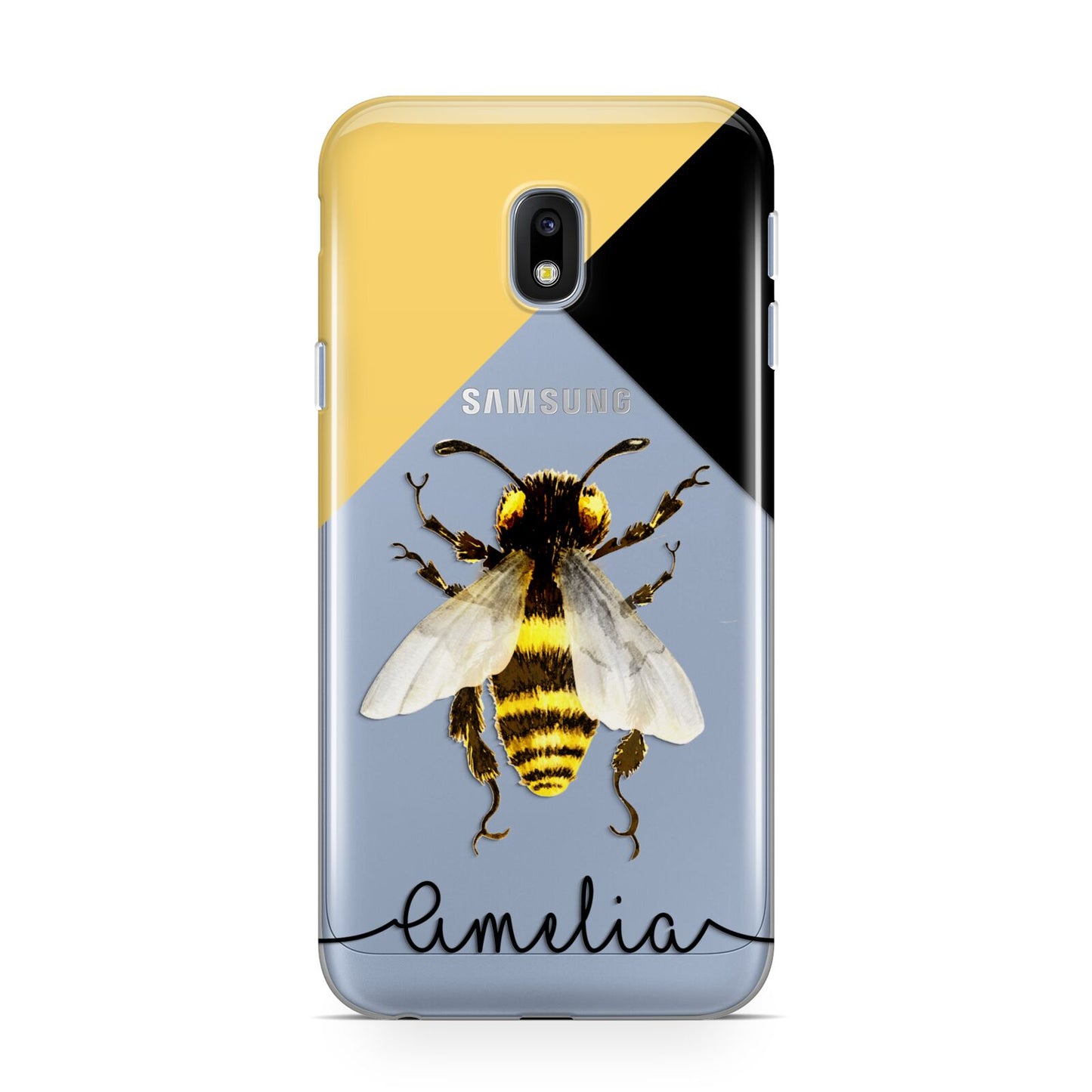 Bee Asymmetrical Background and Name Samsung Galaxy J3 2017 Case